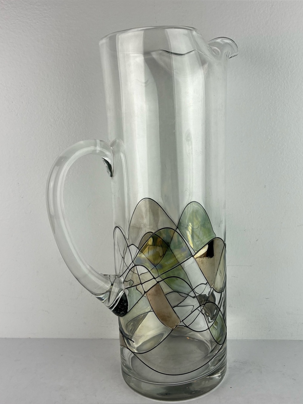 Fostoria Galleria Vintage 1950’s MCM Stained Glass Martini Pitcher